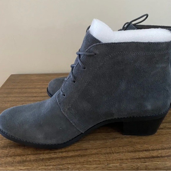 Vionic Orthaheel Women Suede Lace-up Ankle Boots - Andi - Charcoal - Size 10 NEW - Picture 6 of 9